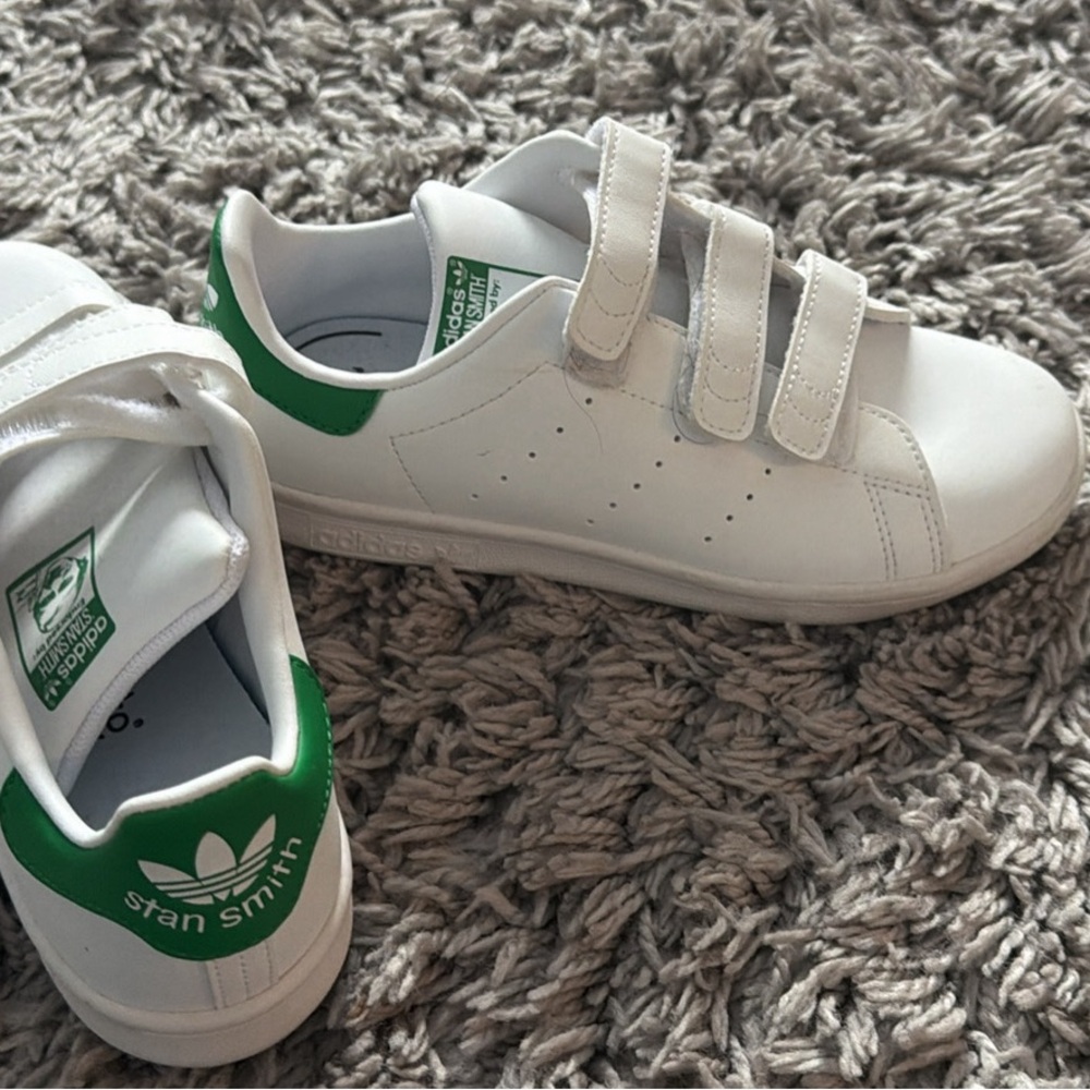 Adidas Kids Sneakers White with Green Accents